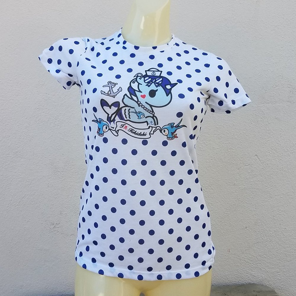 polka dot Unicorno TKDK nautical tee shirt